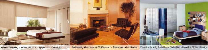 Area Notte, Letto Slim - Lipparini Design -- Poltrone, Barcelona Collection - Mies vane der Rohe -- Dormire da soli, Bull&Pupe Collection - Marelli e Molteni Design